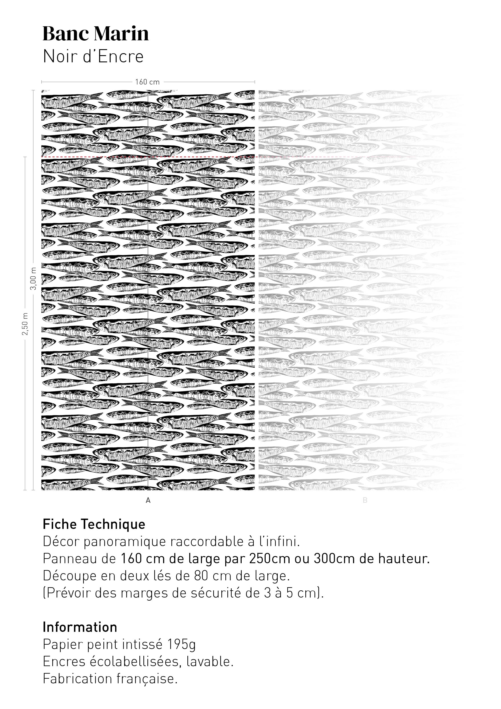 Fiche technique Banc Marin - NOIR D'ENCRE