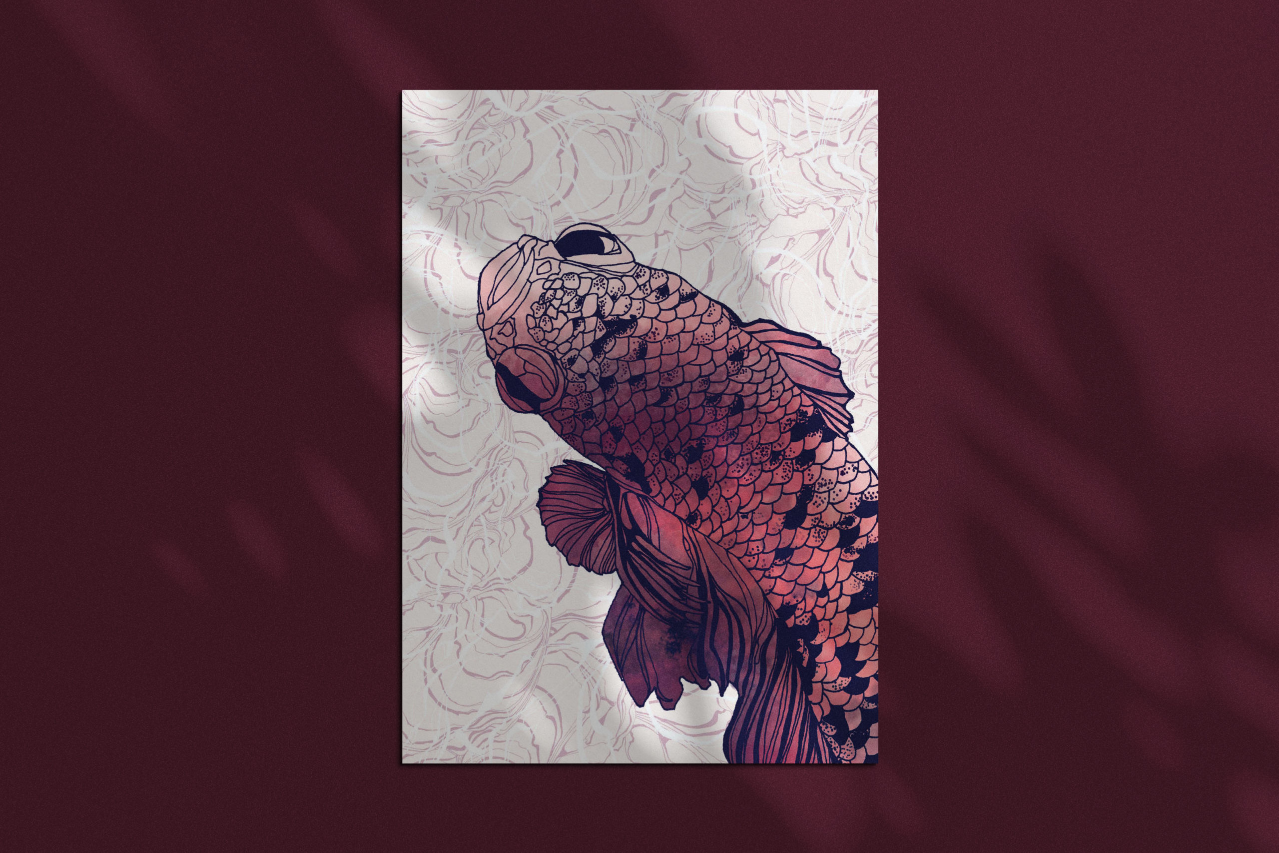 Betta bis moke up feuille